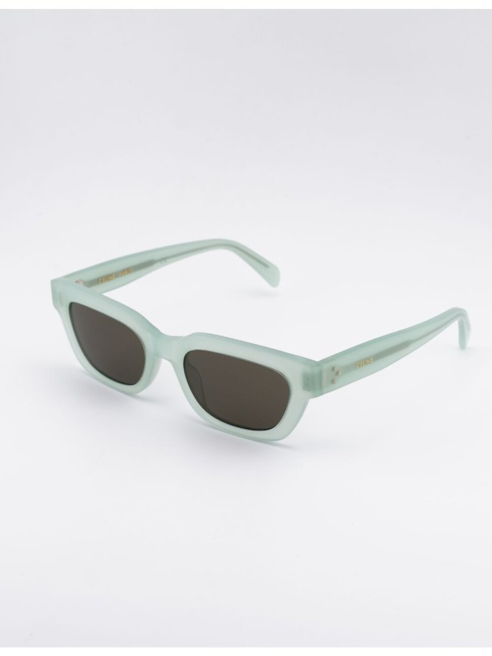 Celine CL40192I 93E Sunglasses Milky Mint Square Frame, Brown Lenses